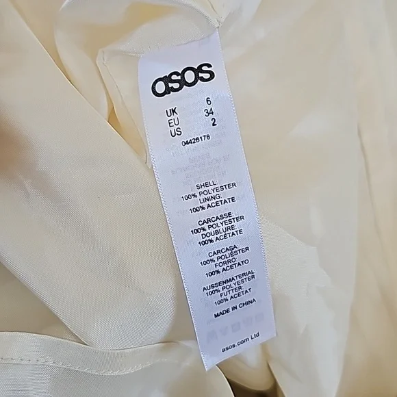 Asos Sleeveless Floral Special Occasion Midi Dress Bridal Wedding Party XS NWT - Picture 10 of 10